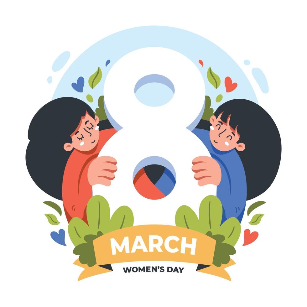 Celebrating Women's Day Design vector