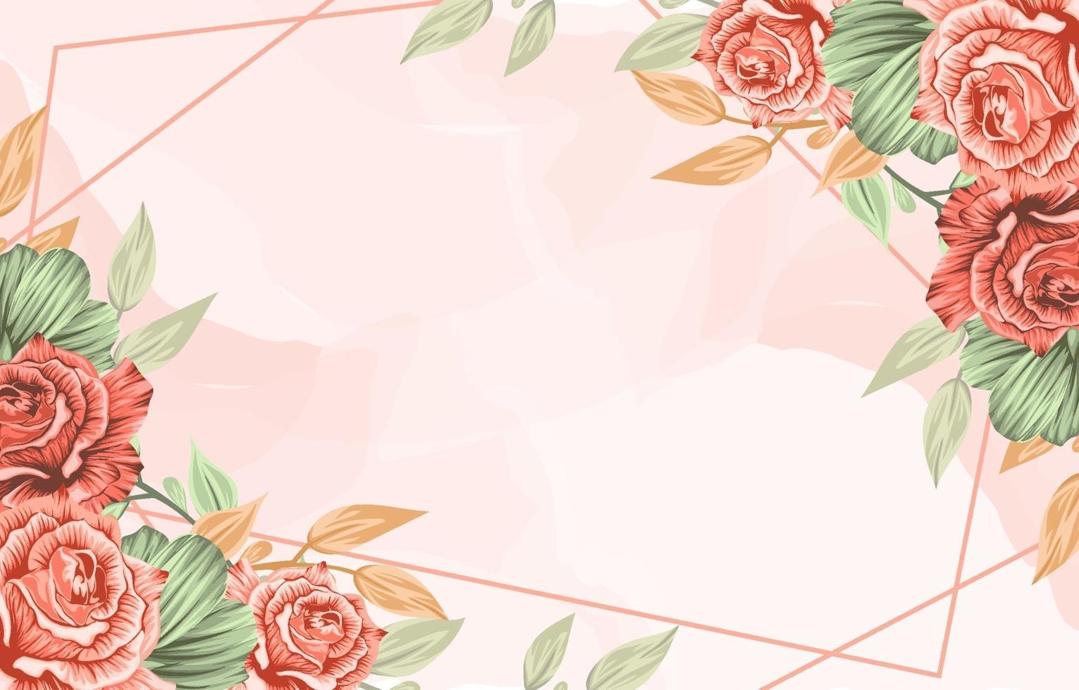 Spring Flower Frame Background vector