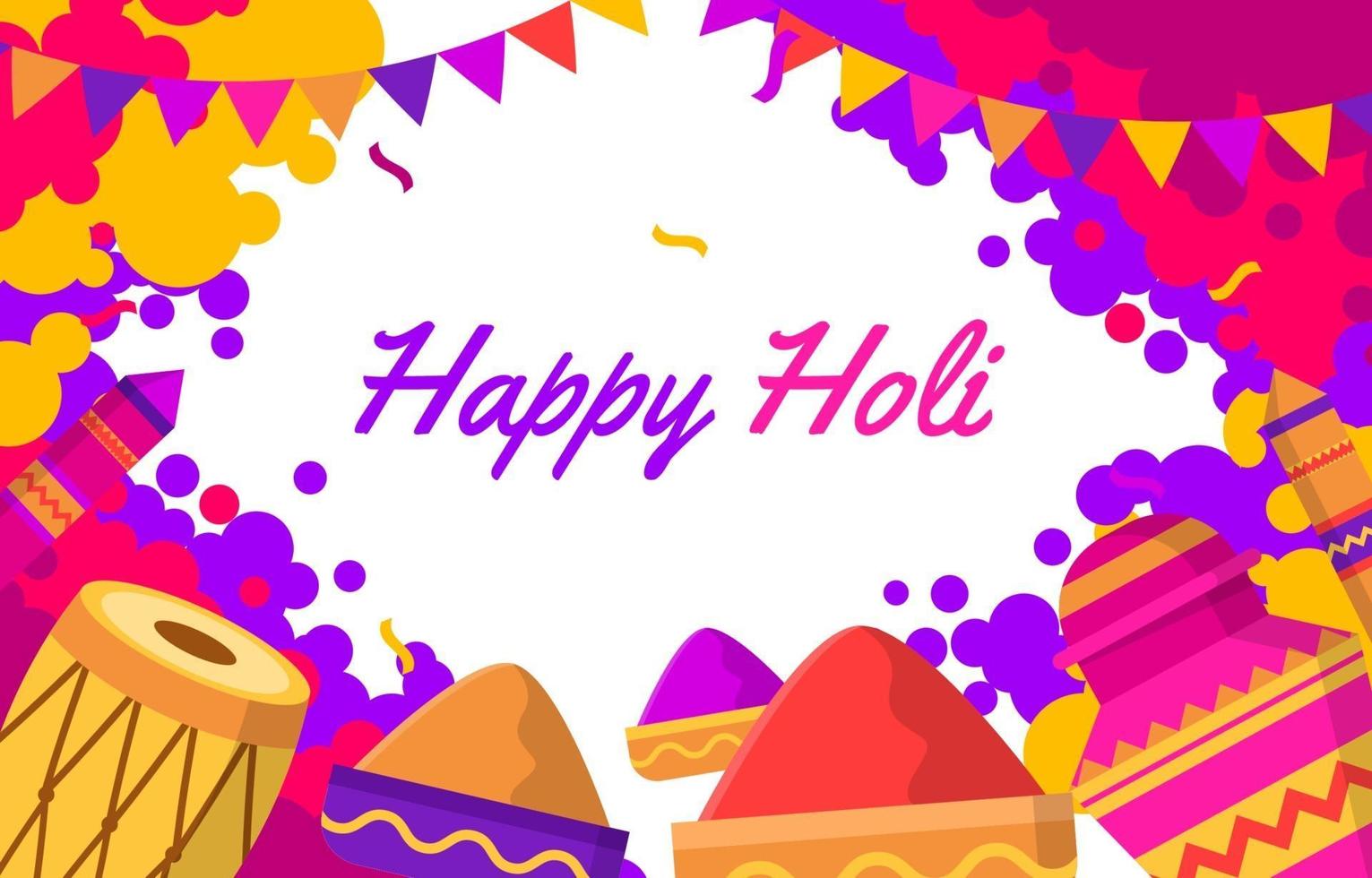 Holi Festival Colorful Background vector