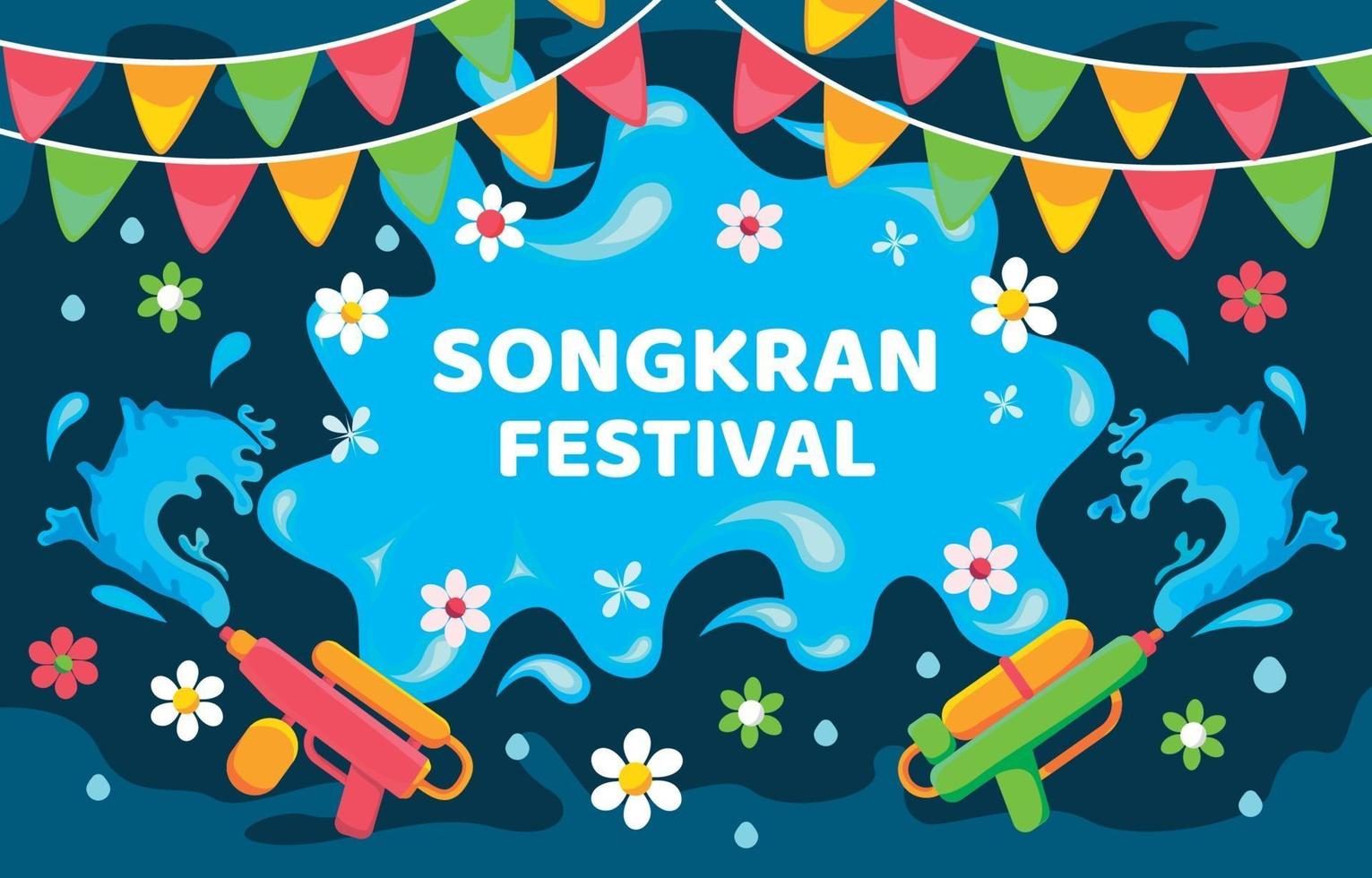 fondo del festival de songkran vector