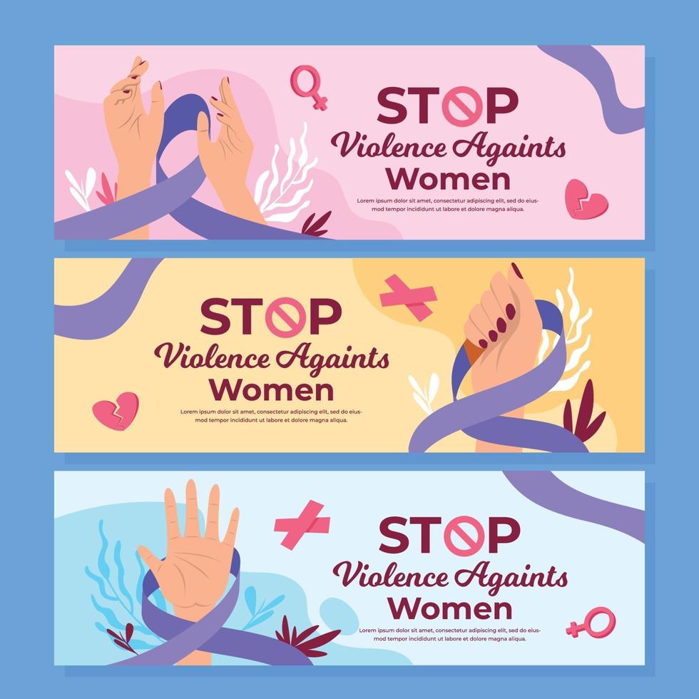 Elimination of Violence Against Women Banner vector