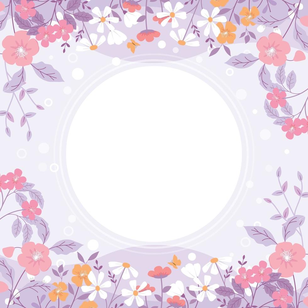 fondo floral de primavera vector