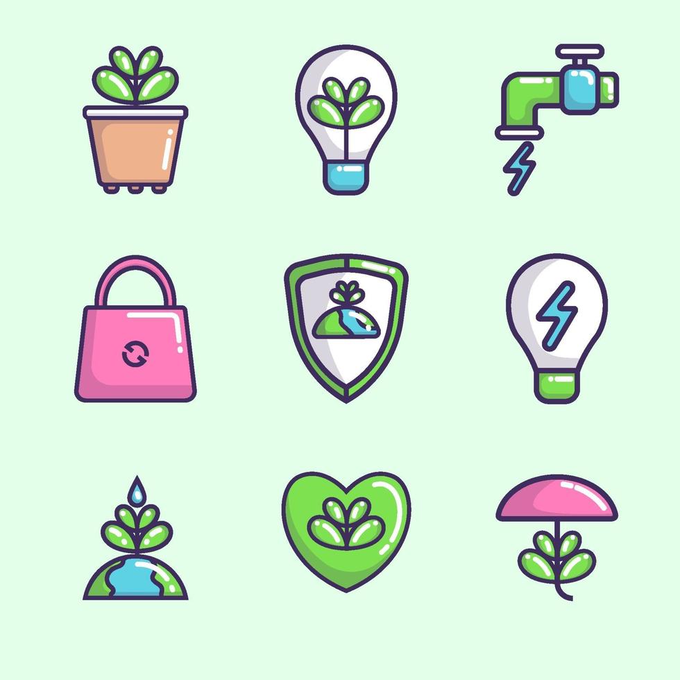 Earth day Icon Collection vector