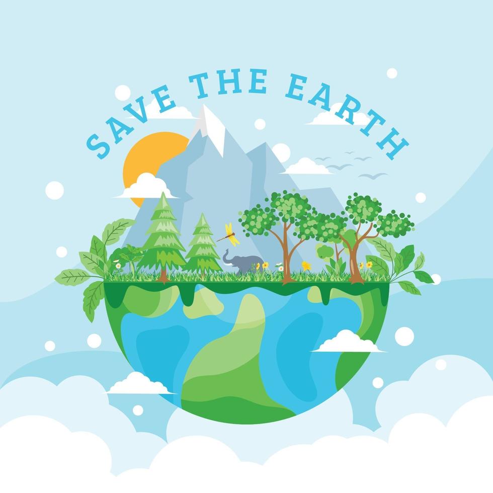 Save Our Planet Earth vector