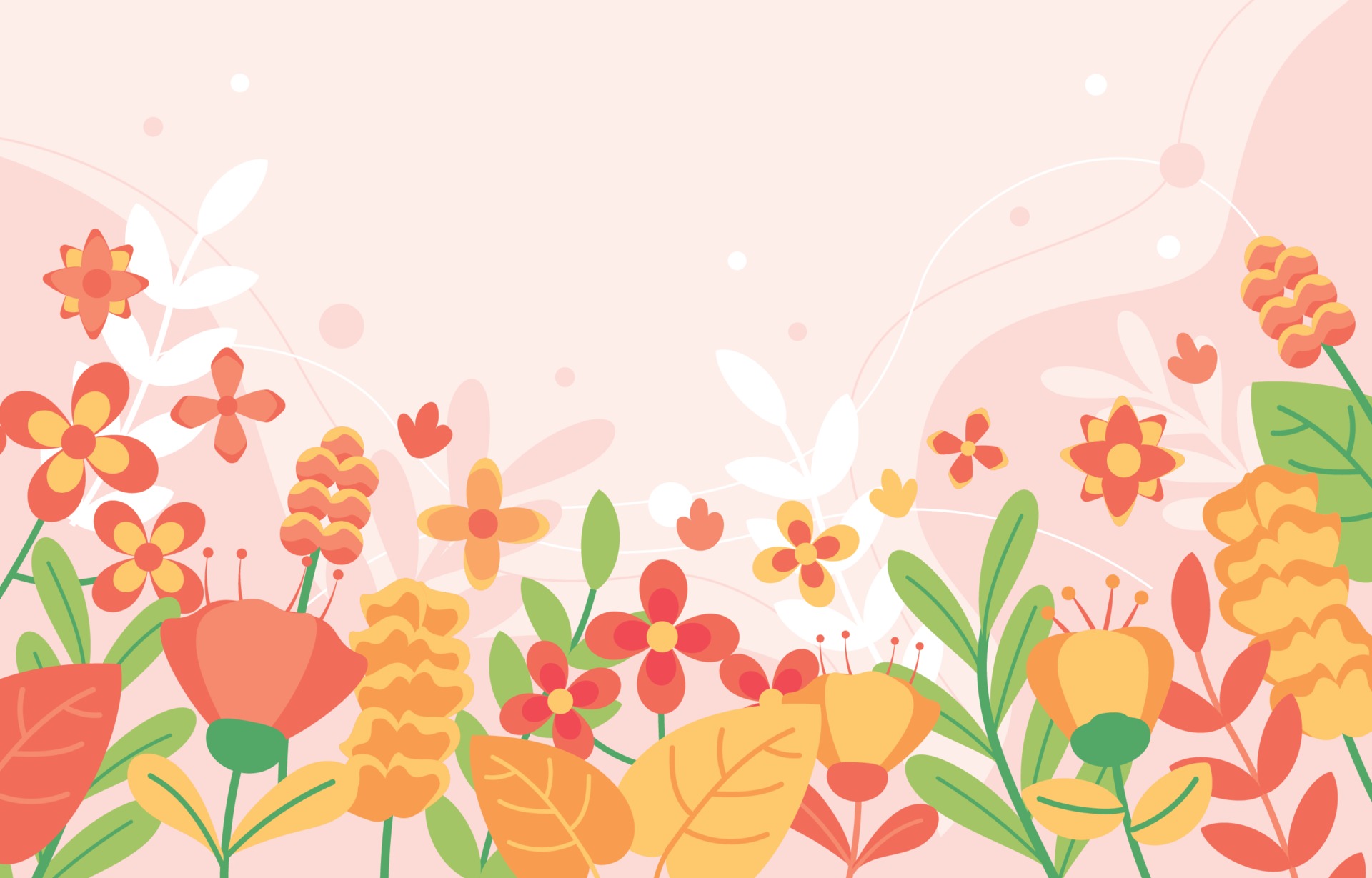 Spring Floral Flat Design Background 2072482 Vector Art at Vecteezy