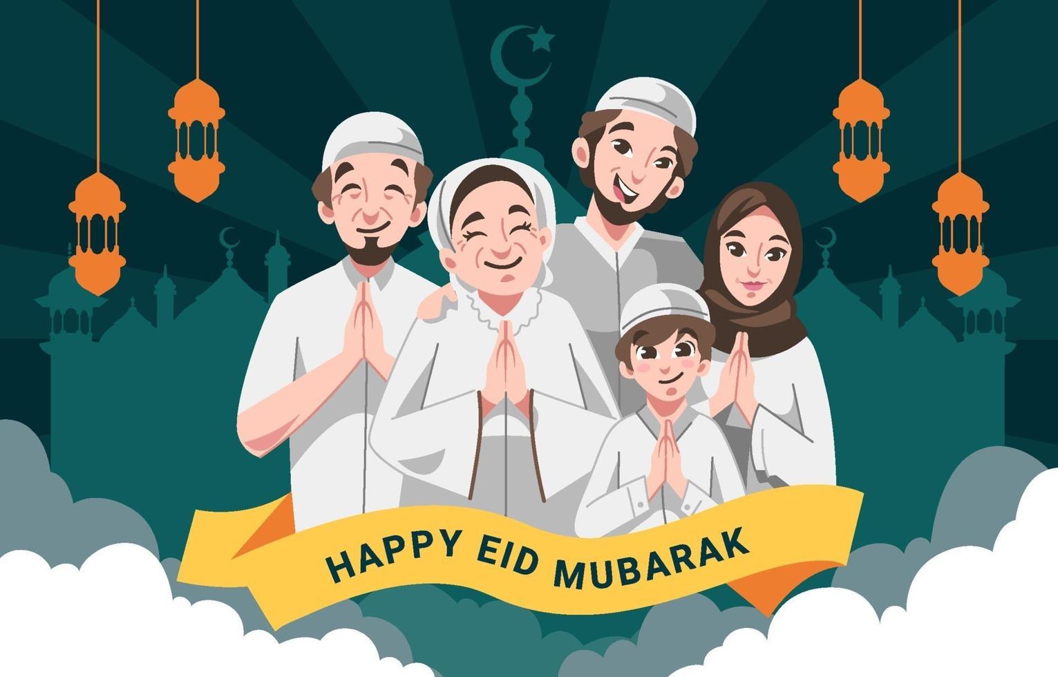 fondo de eid mubarak vector