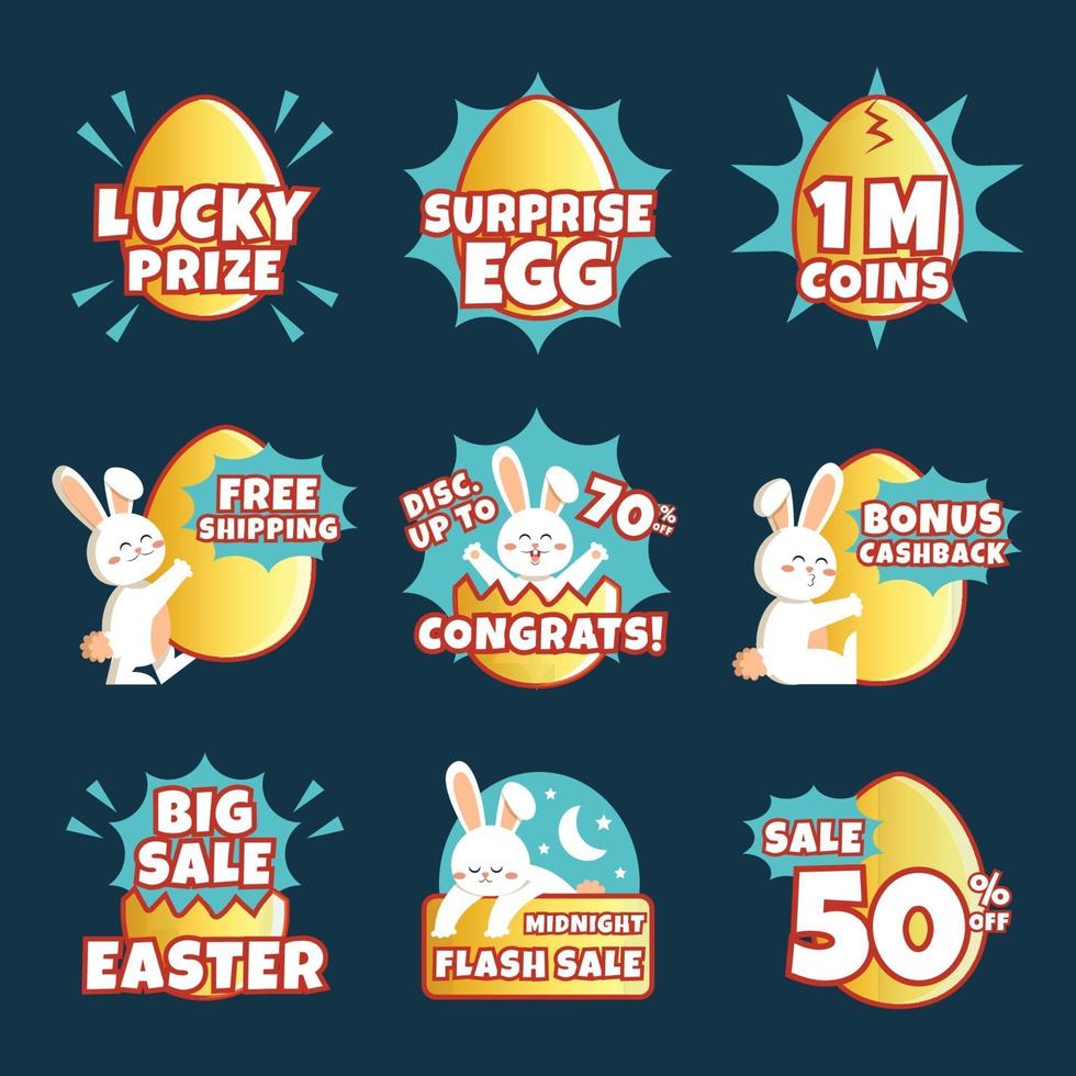 Easter Marketing Label vector