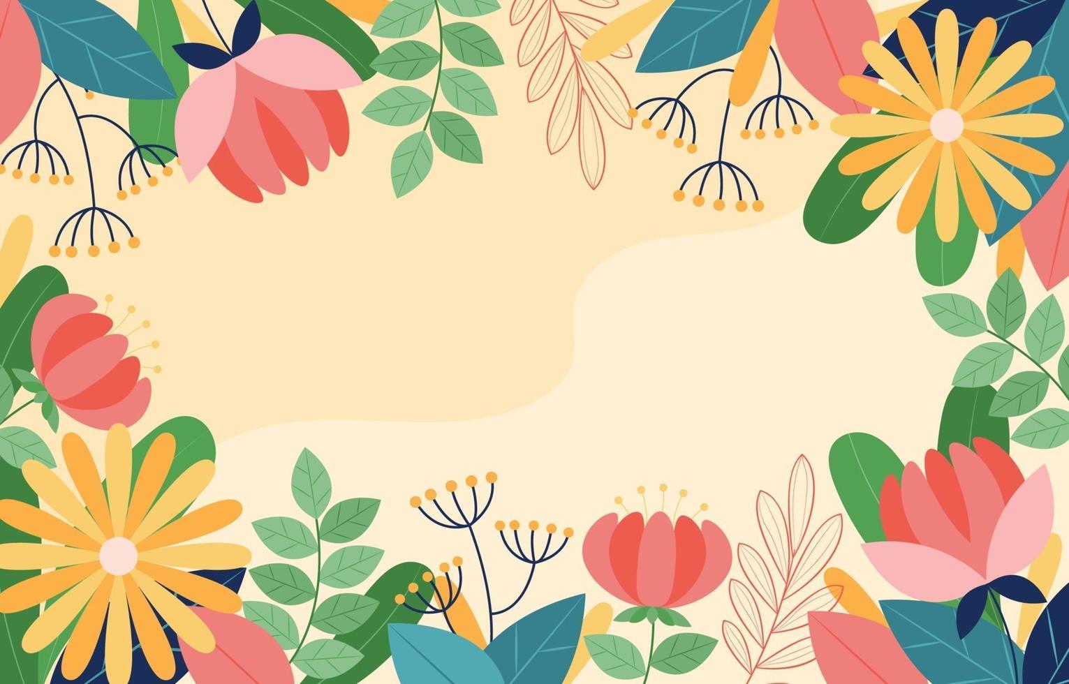 fondo floral de primavera vector