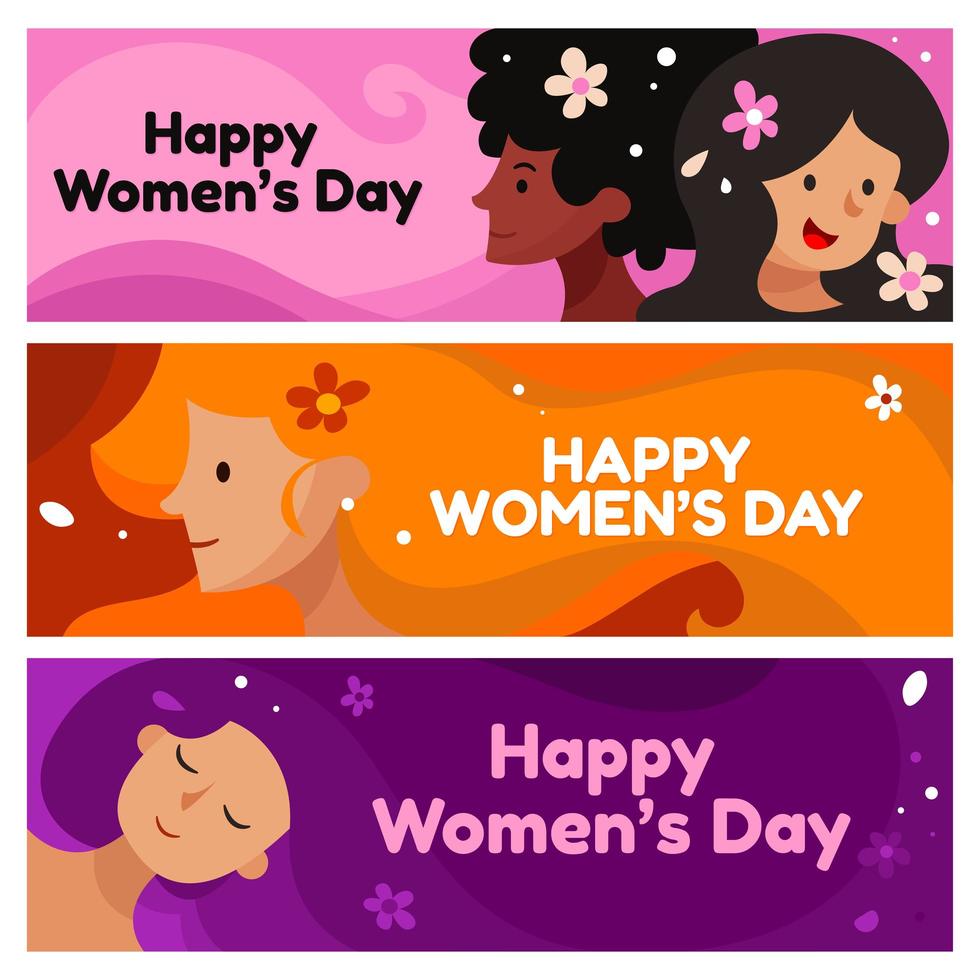 Banner March Womens Day vector