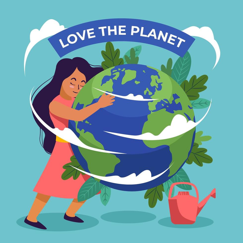 Love The Earth Day Concept vector