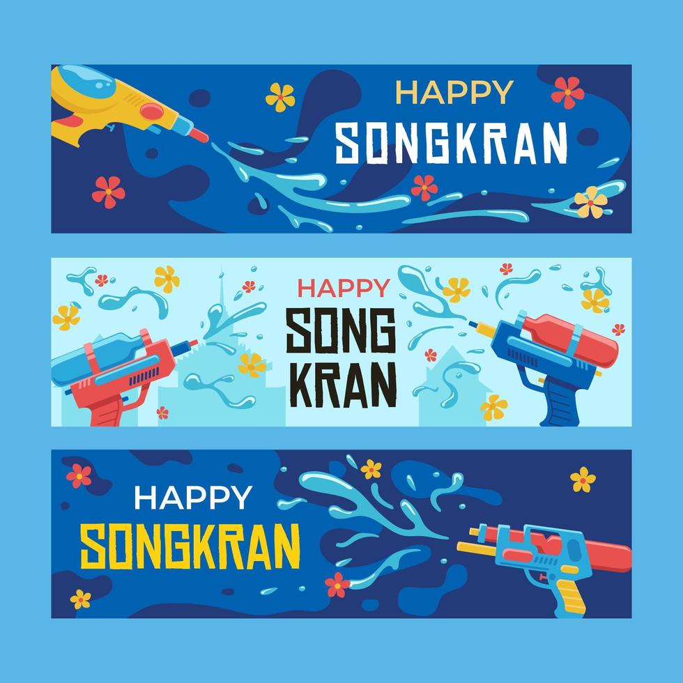 banner para el festival de songkran vector