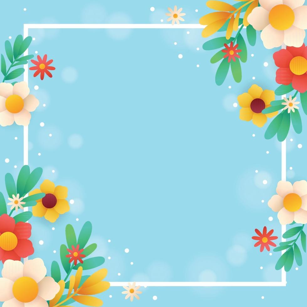 fondo de plantilla de naturaleza de primavera vector