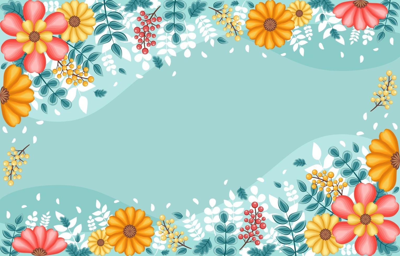 colorido y hermoso fondo floral de primavera vector