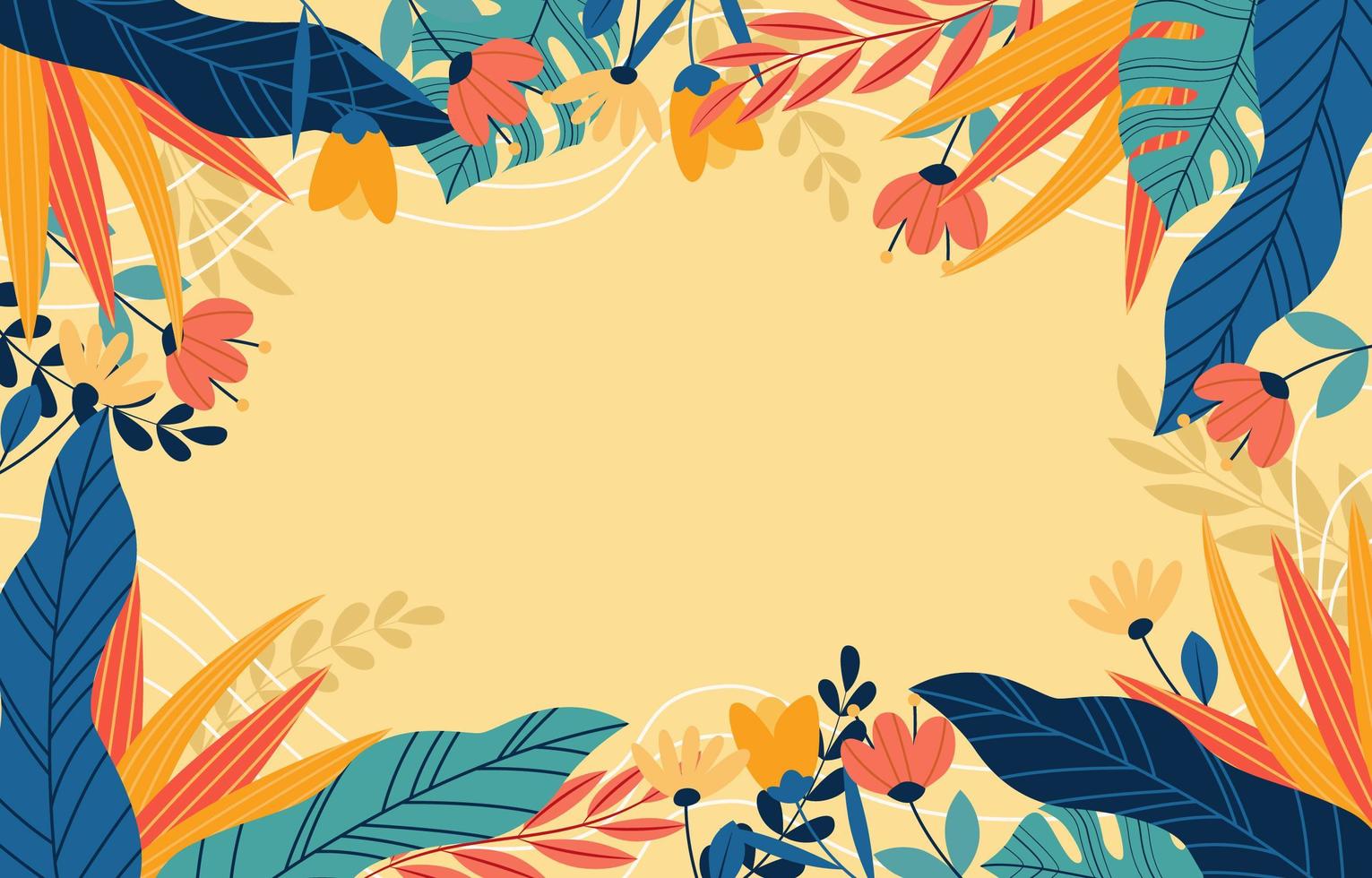 hermoso fondo floral de primavera vector