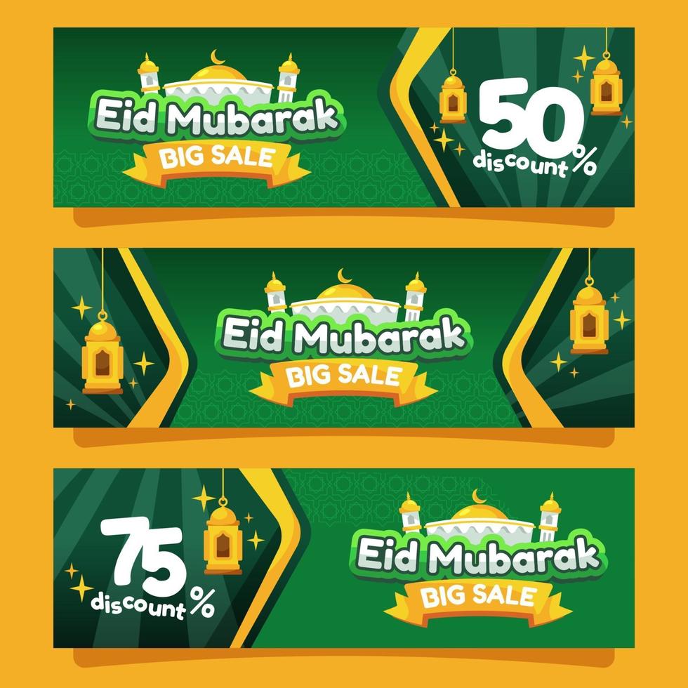eid mubarak gran venta vector