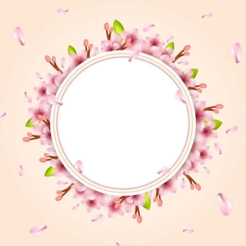 Realistic Cherry Blossom Illustration vector