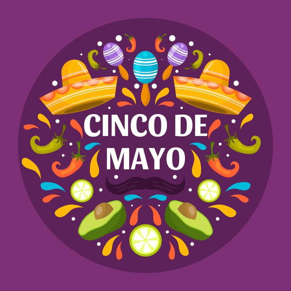 Colorful Cinco De Mayo Festivity vector