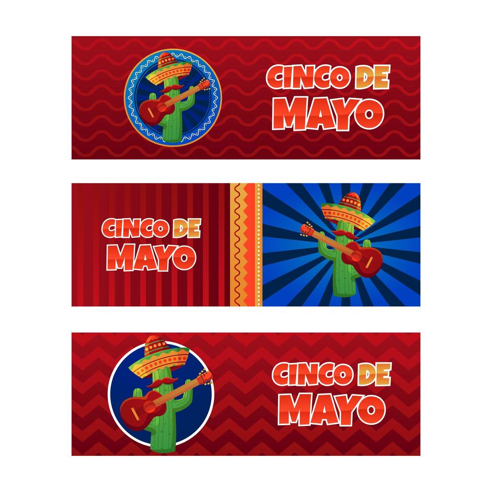 banner del cinco de mayo vector