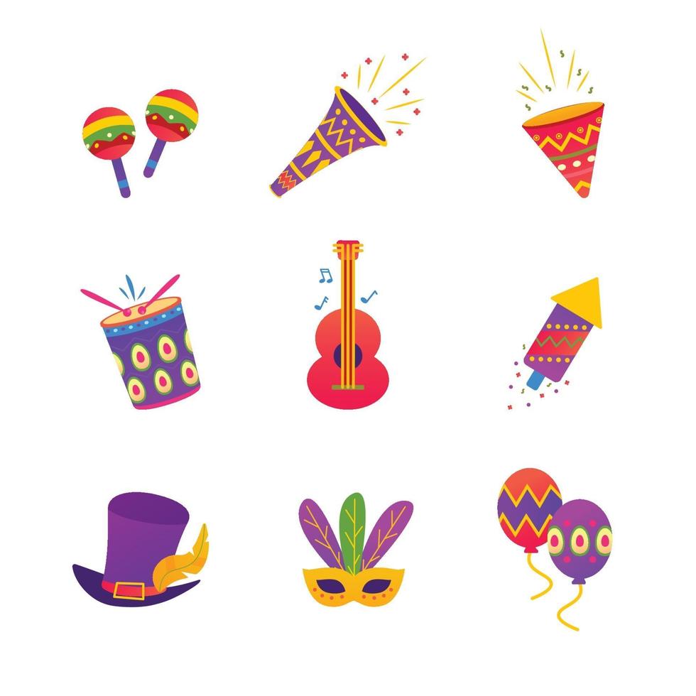 icono de fiesta de carnaval de río vector