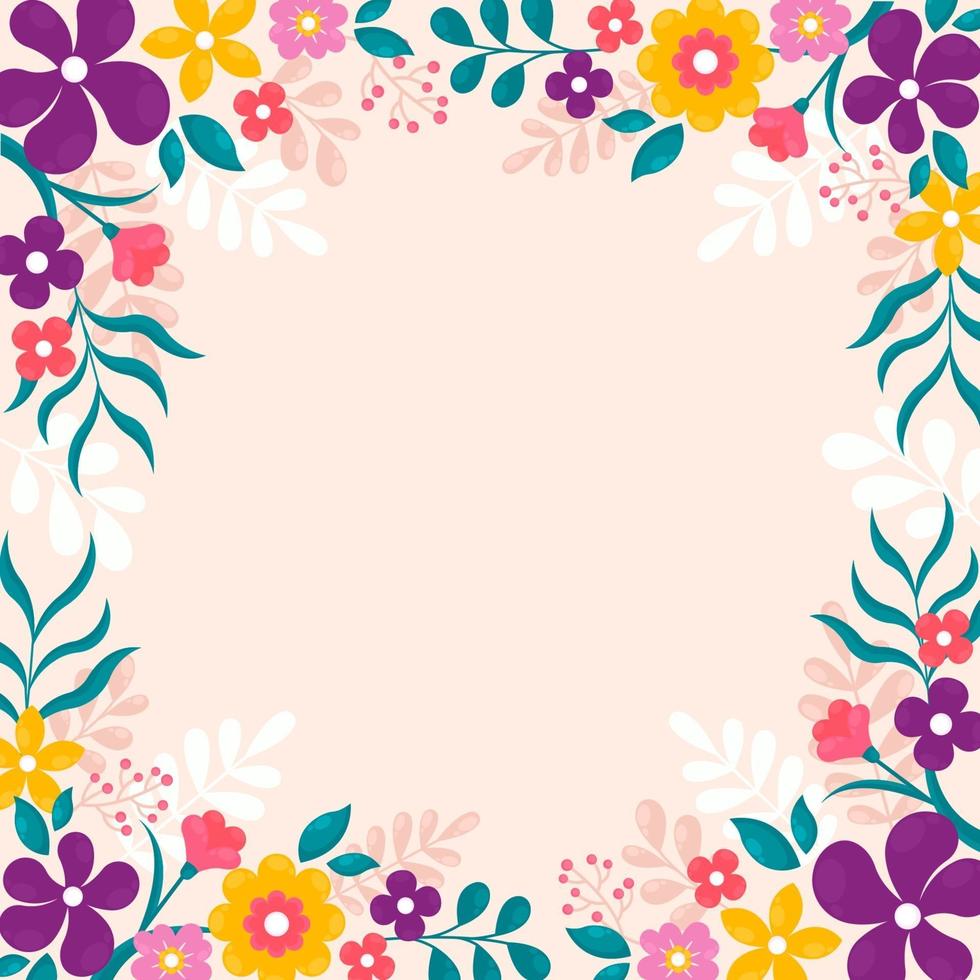 Beautiful Spring Flowers Background vector