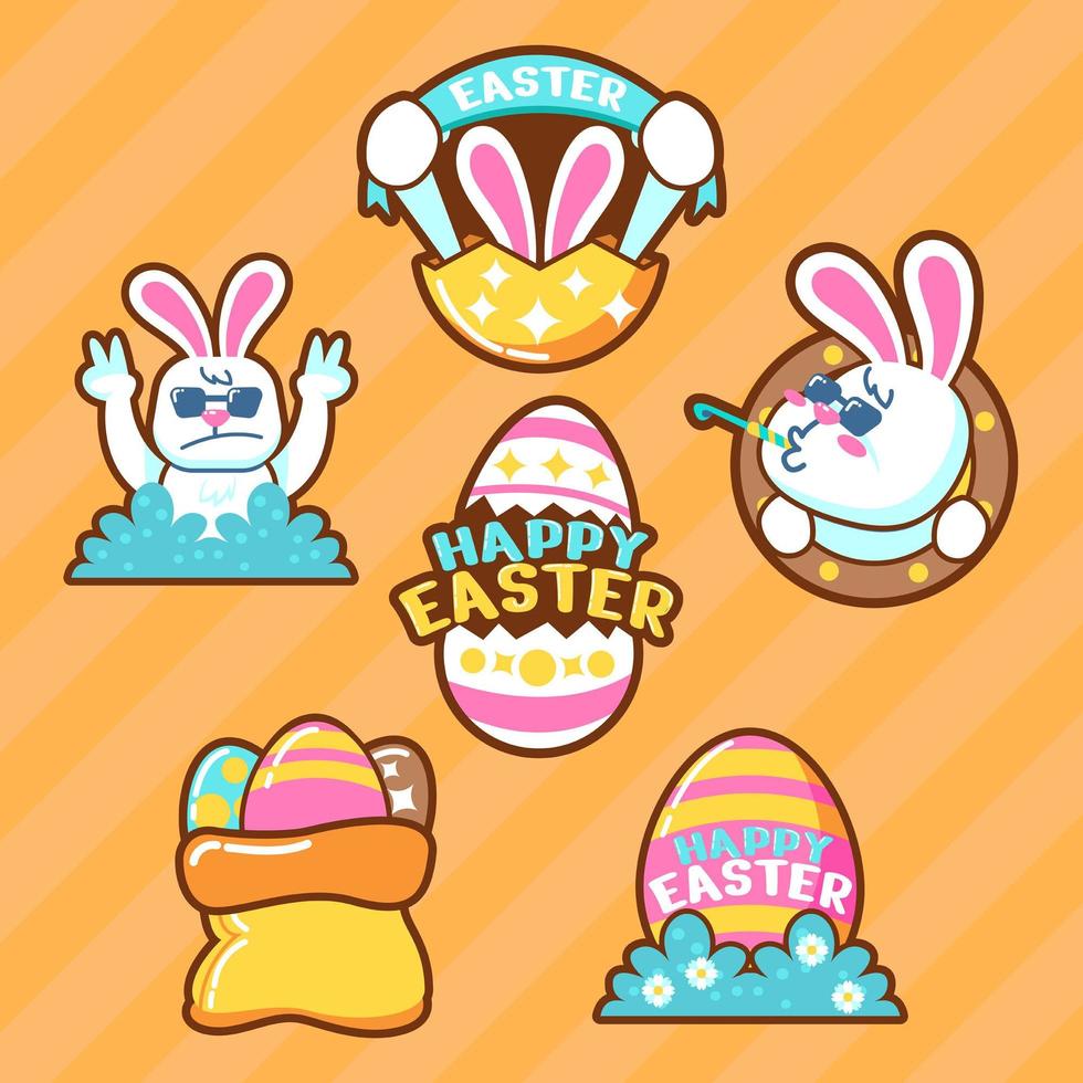 conejo botín de pascua vector