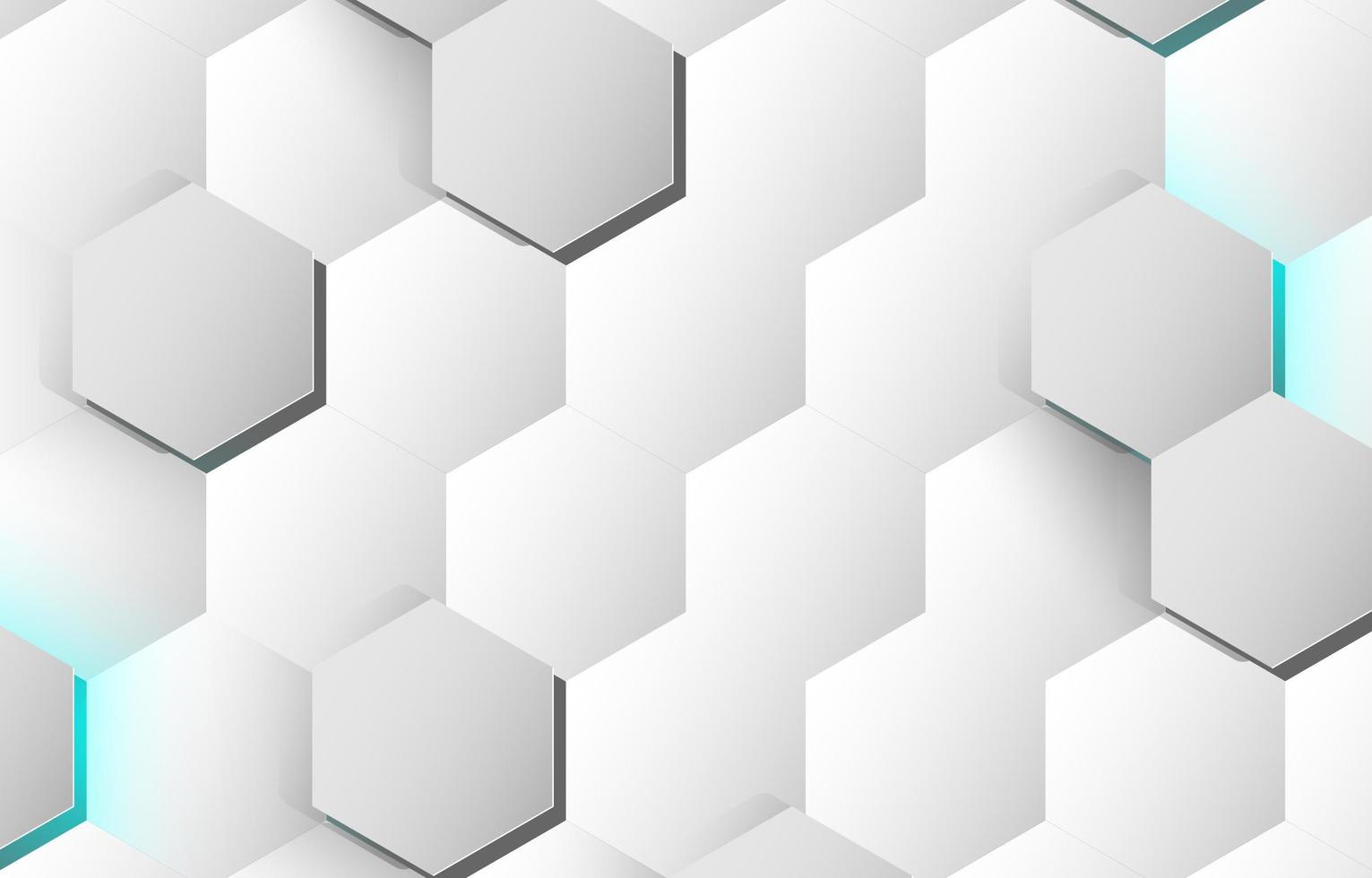 fondo abstracto hexagonal blanco vector