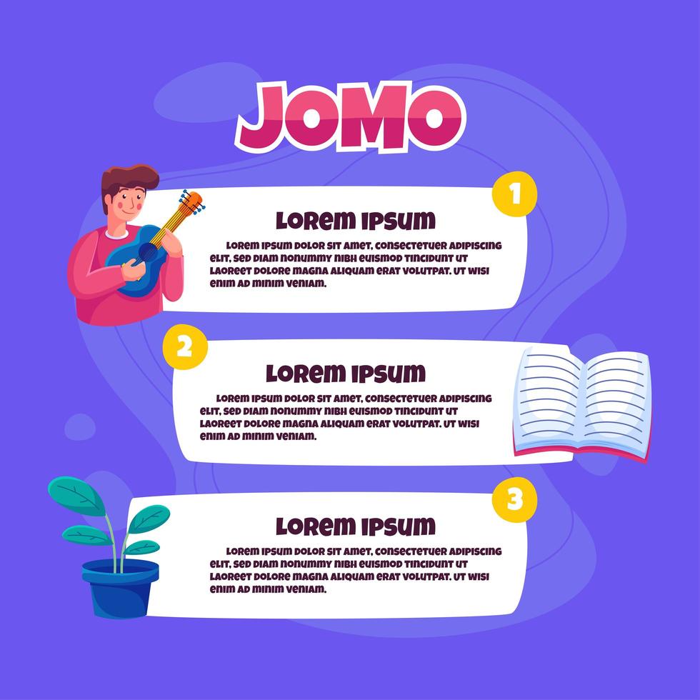 Jomo Infographic Illustration vector