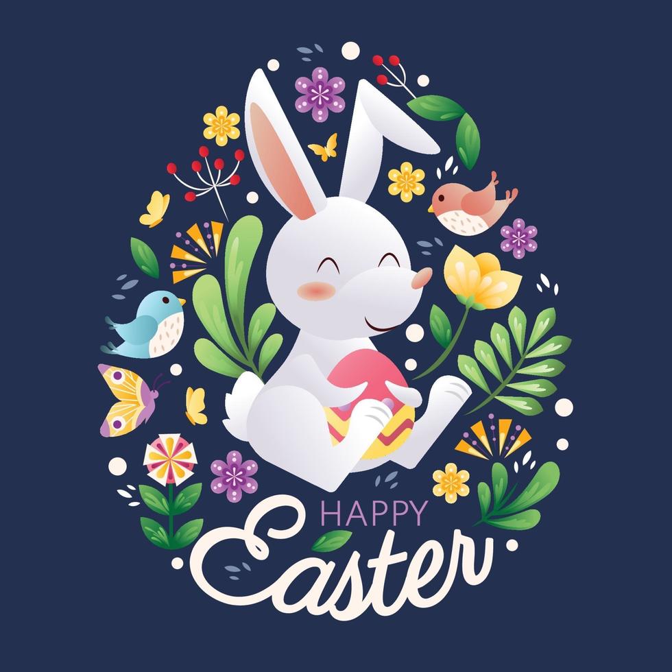 Happy Easter Rabbit Design vector