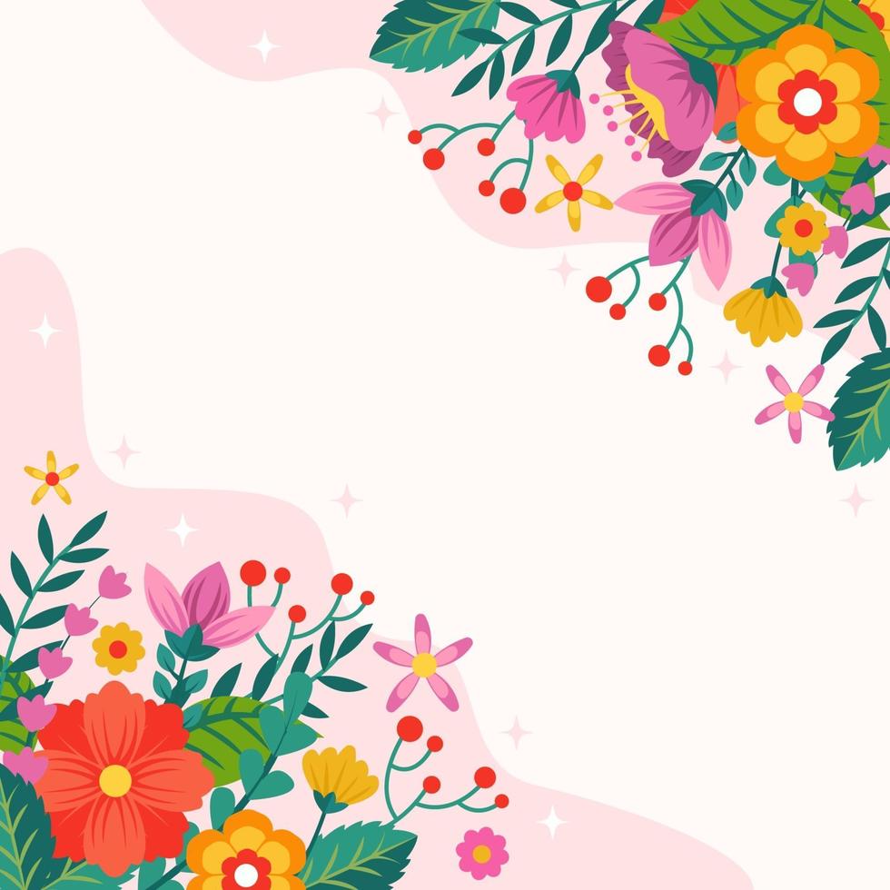 Spring Flowers Background vector