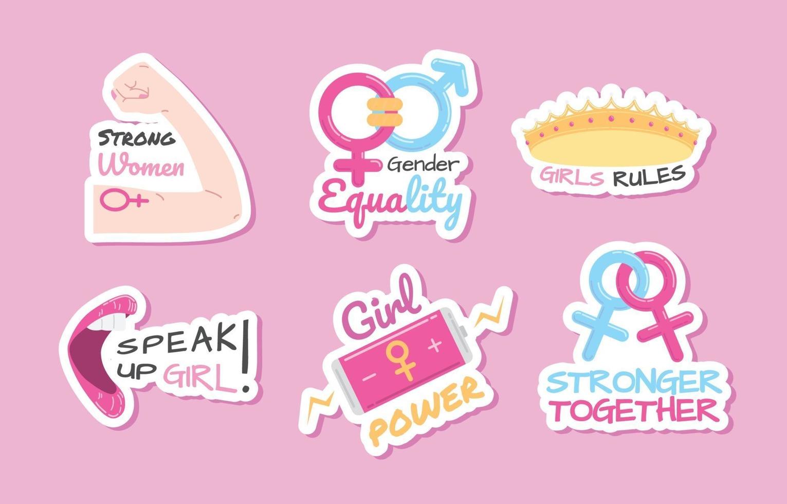 Women's Day Awareness Sticker vector