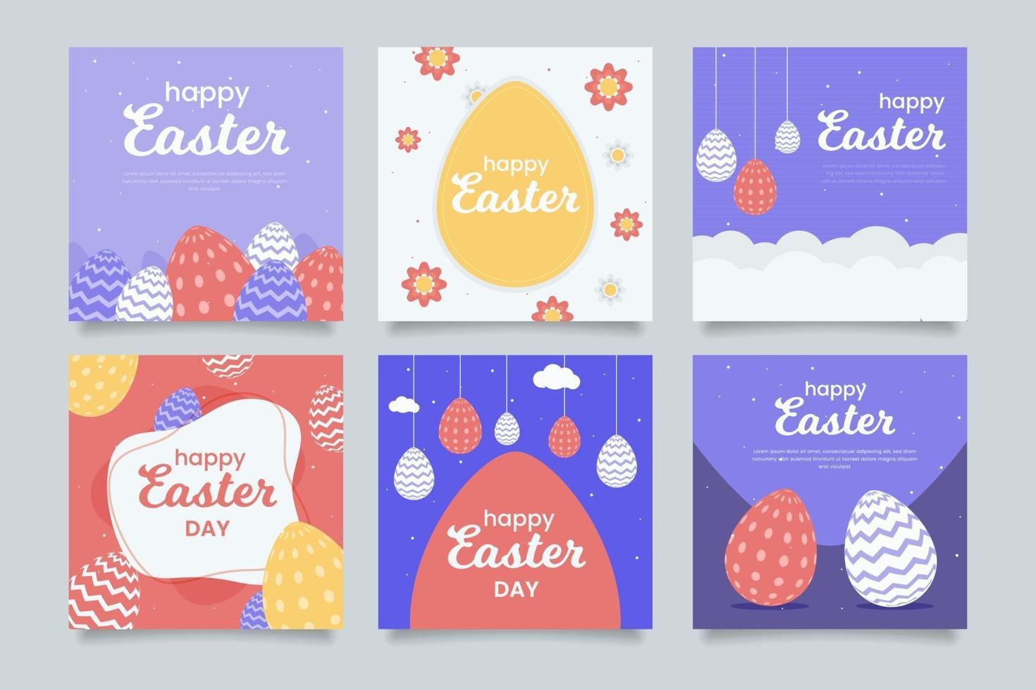 Easter marketing Social Media Post vector