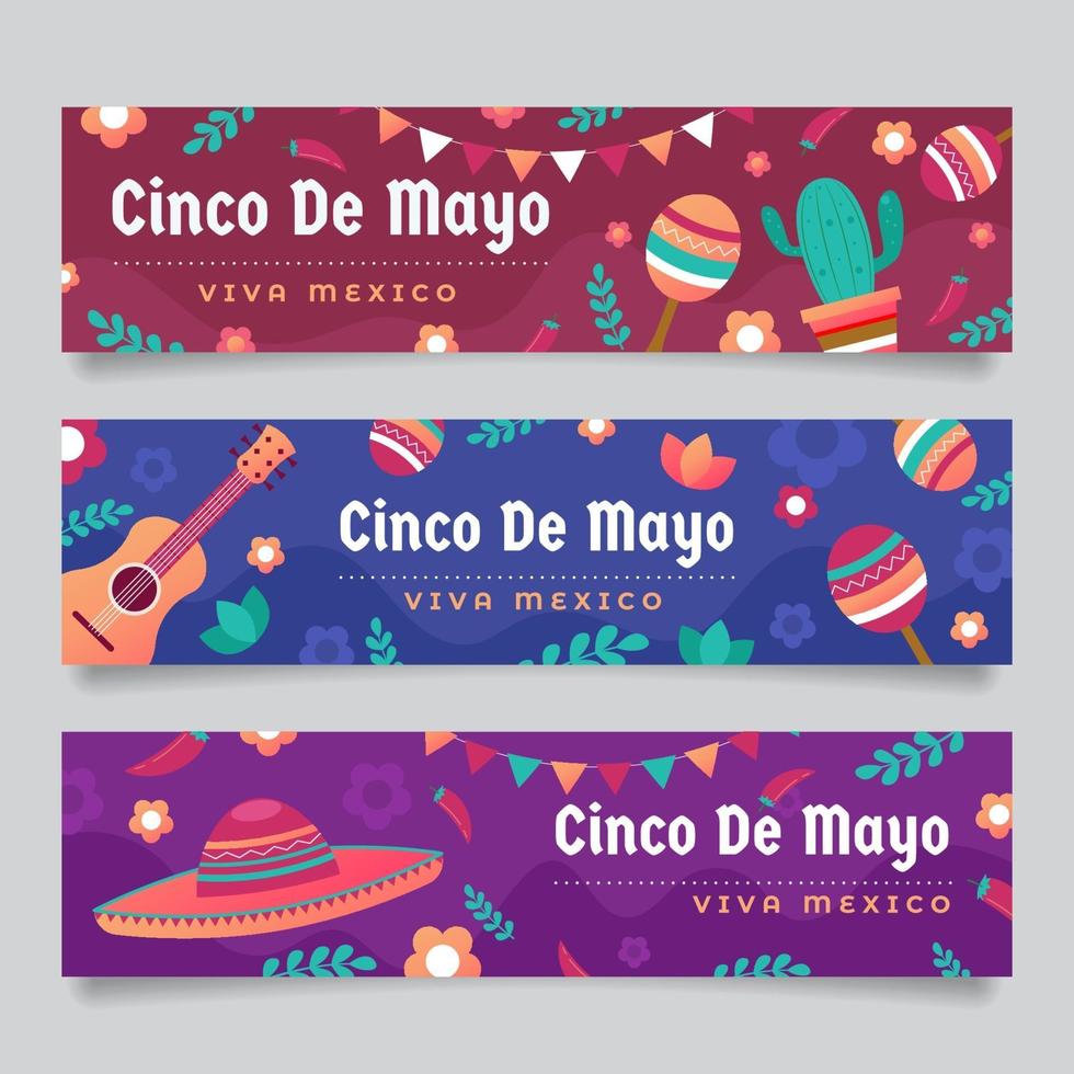 Cinco de Mayo Banners vector