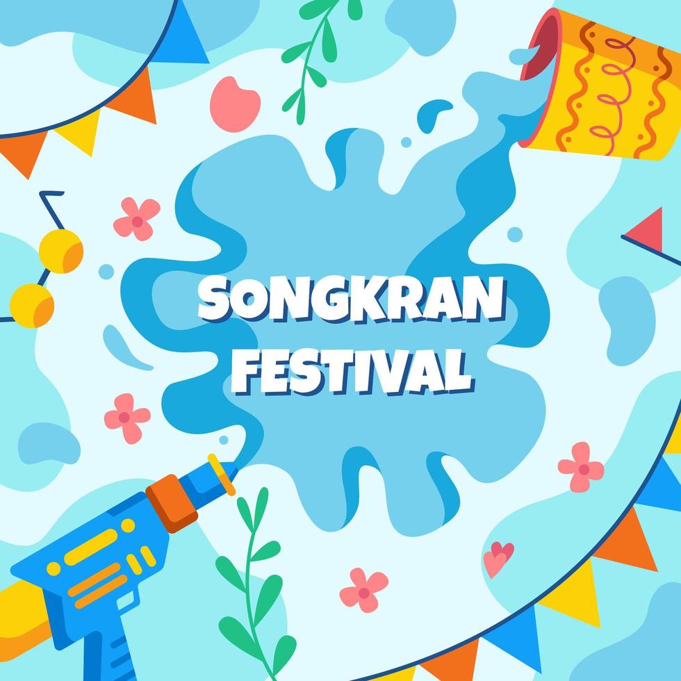 Songkran Festival Background vector