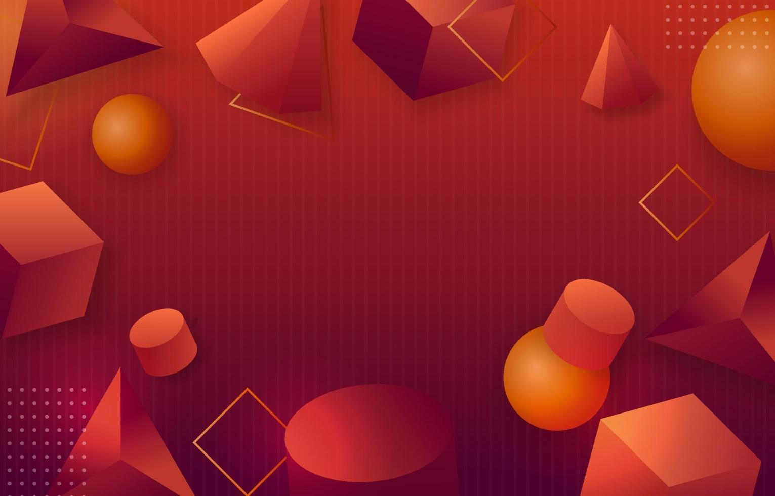 3D Geometric Background vector