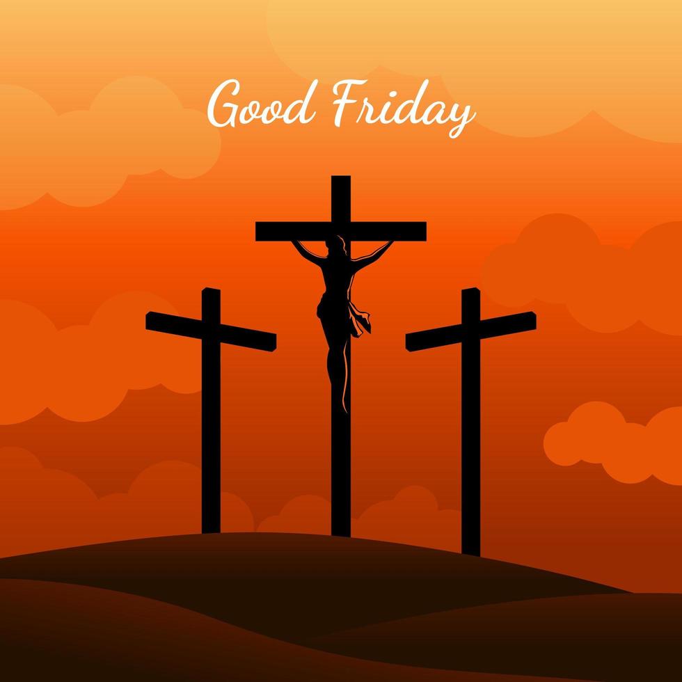 Crucifixion of Jesus Christ vector