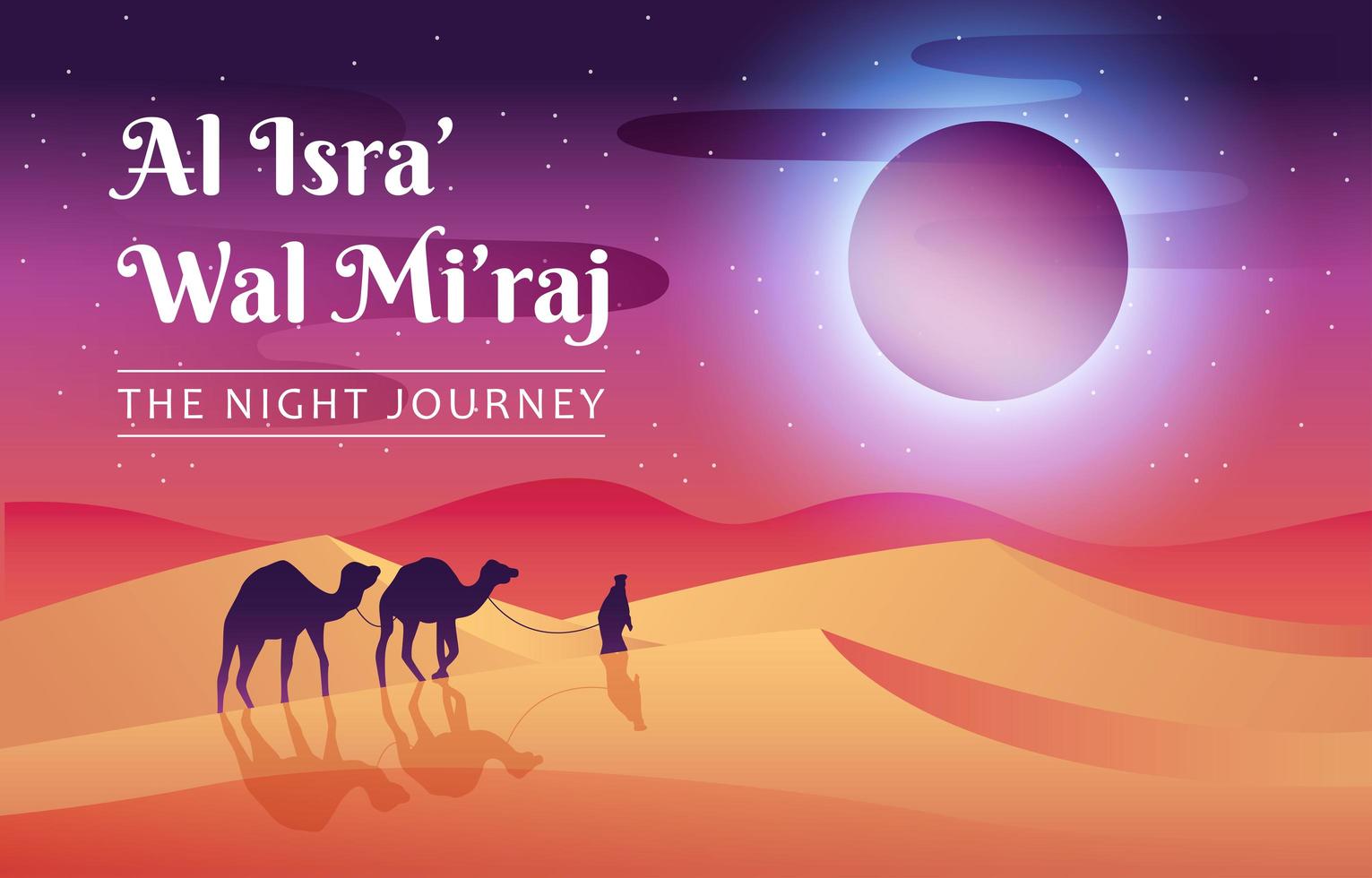 Isra Mi'raj Background vector