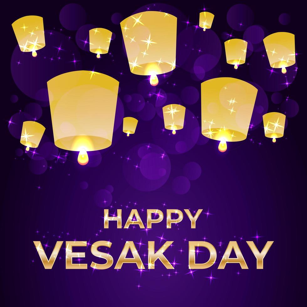 feliz día de vesak celebración ilustración vector