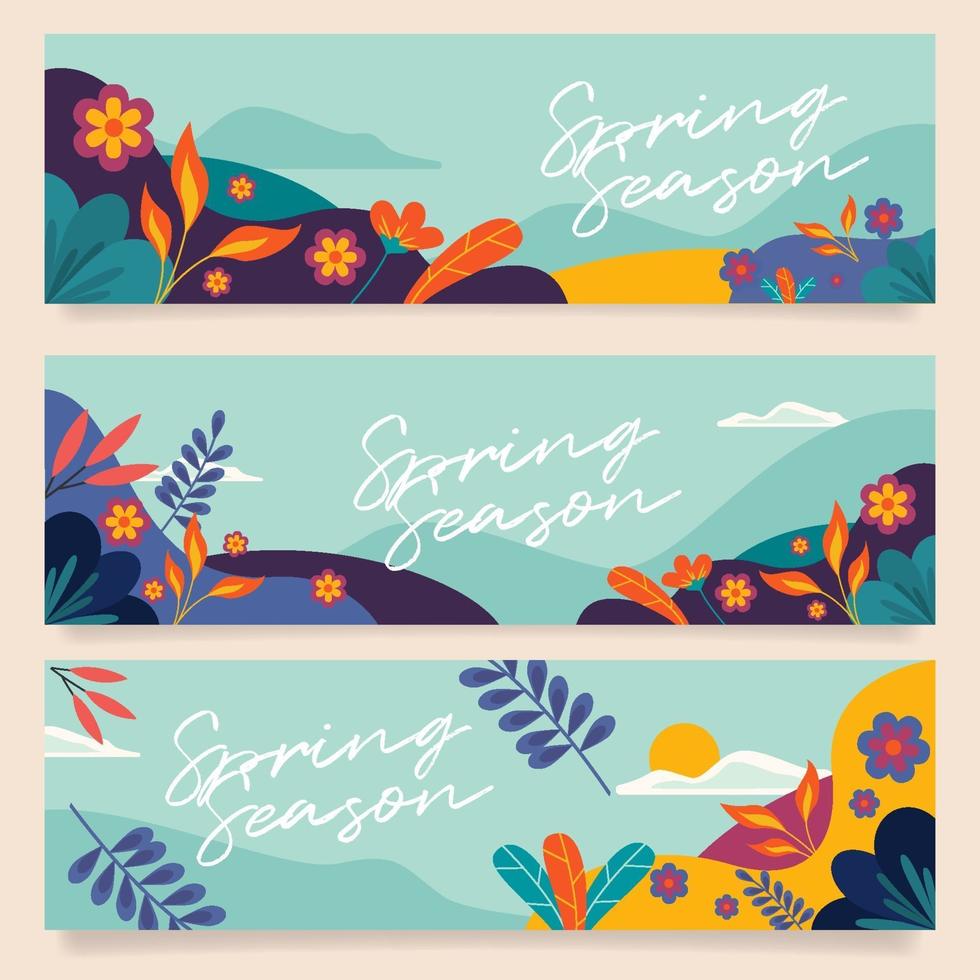 Pretty Colorfull Spring Season vector