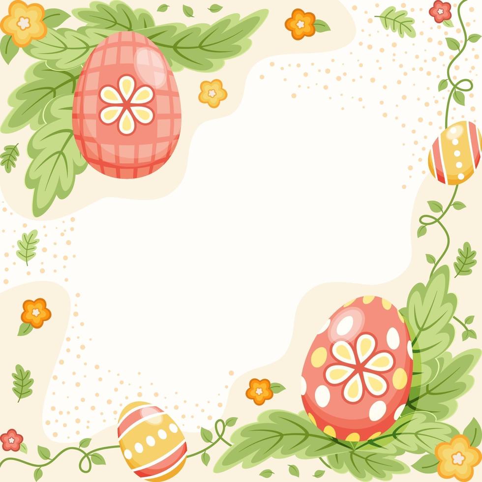 Colourful and Beautiful Easter Eggs Background vector