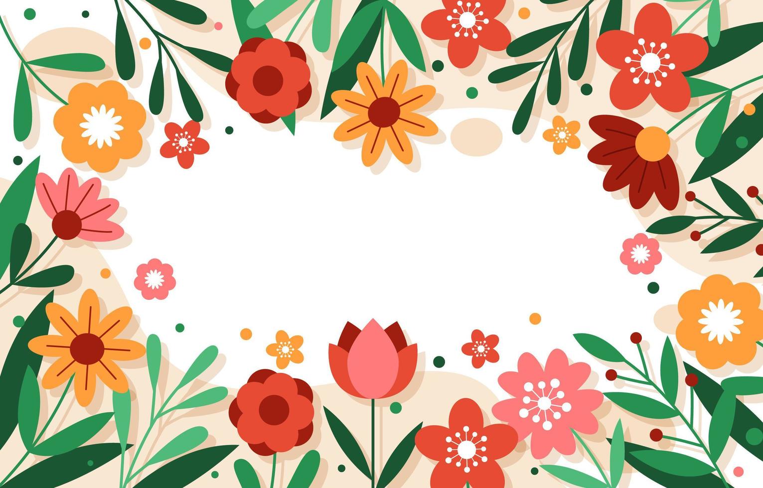 fondo floral colorido de la primavera vector