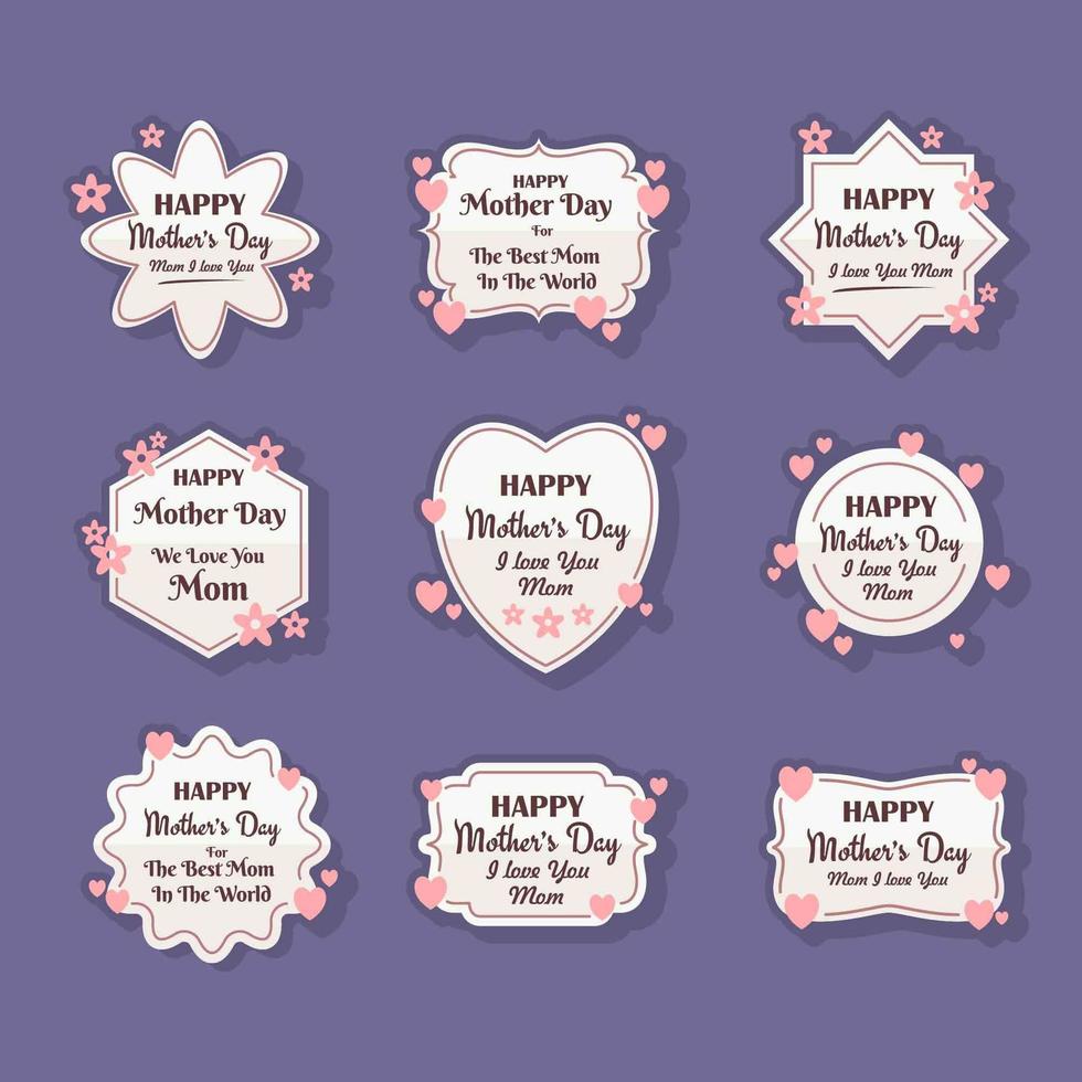 Happy Mother Day Sticker Packs vector