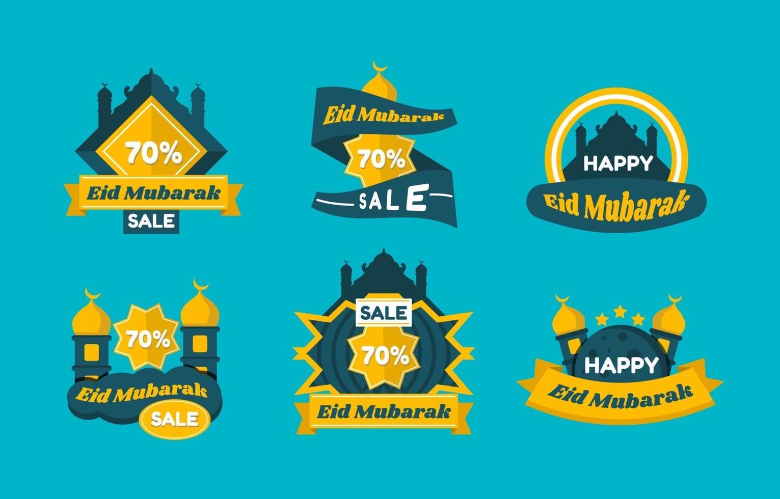 Eid Marketing Label vector