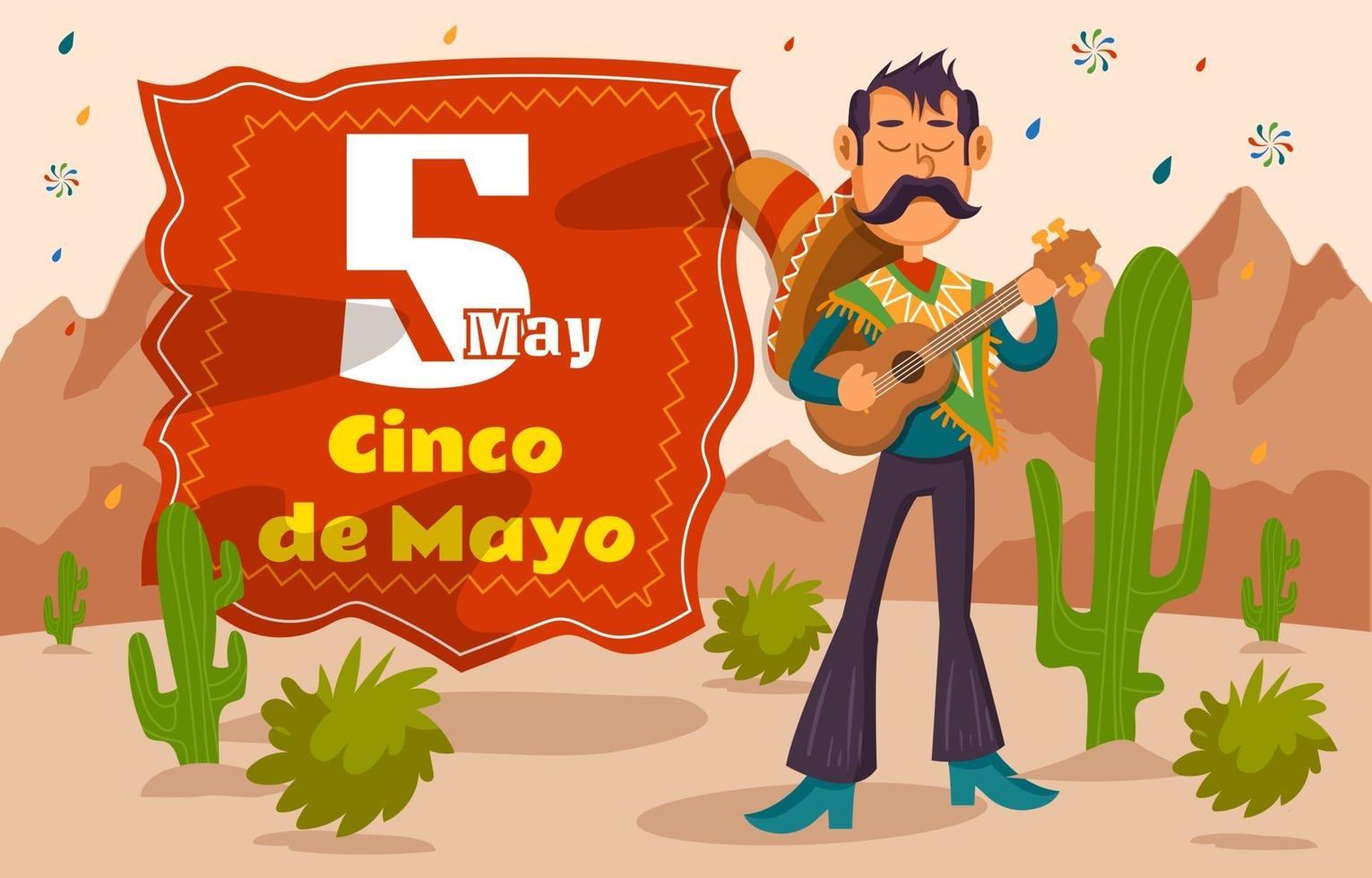 Cinco de Mayo Mexican vector