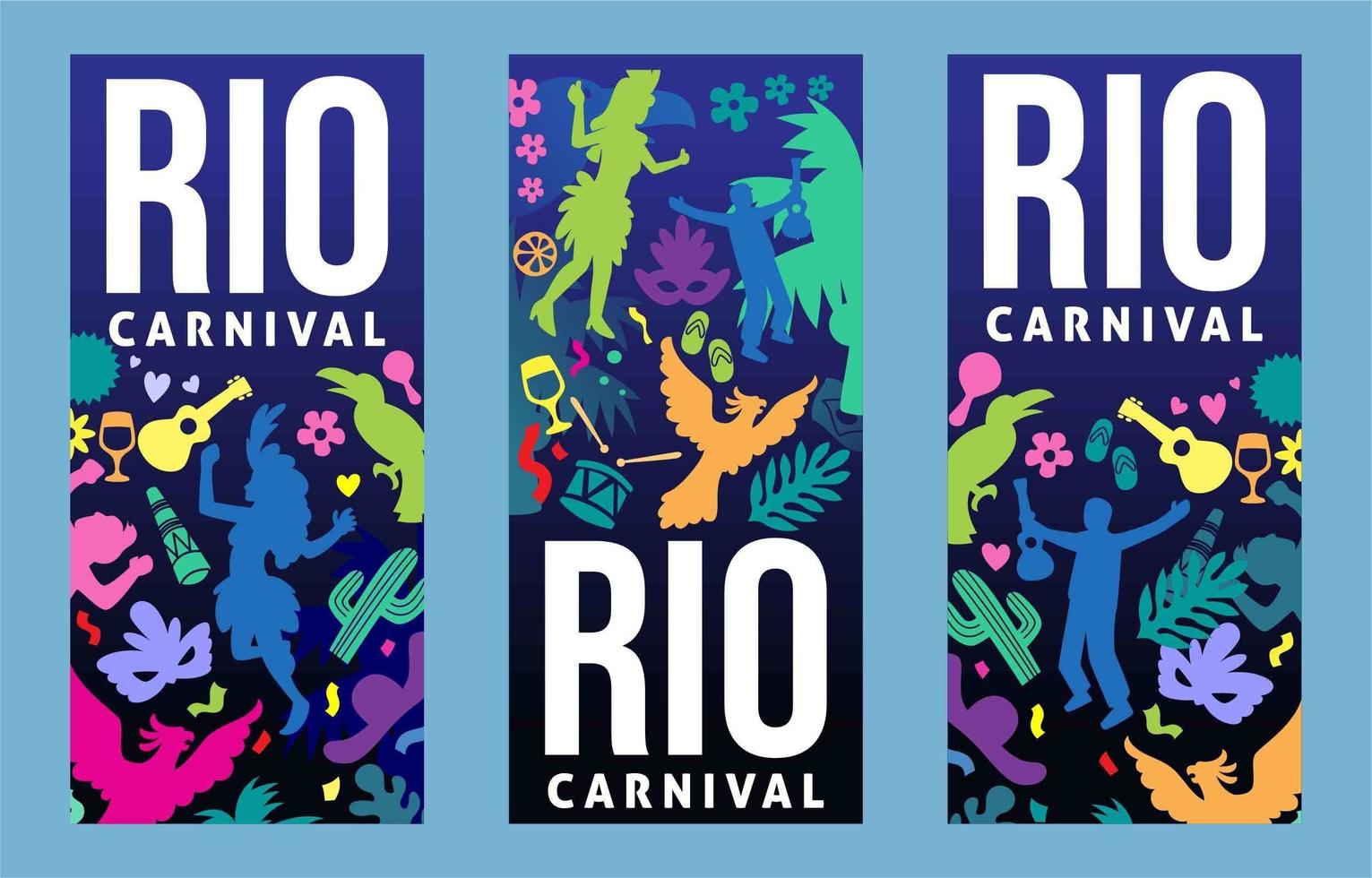 festival de carnaval de rio vector