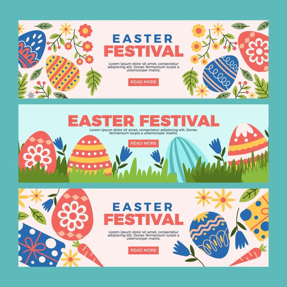 The Many Things You See on Easter Festival vector