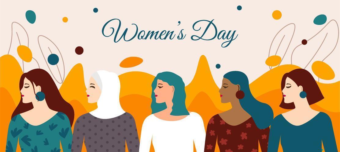 Women Day Awareness with Different Character vector