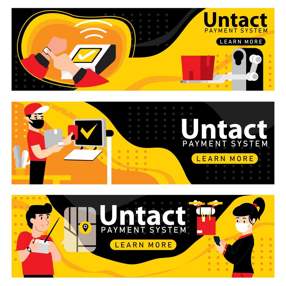 Untact Banner Concept vector