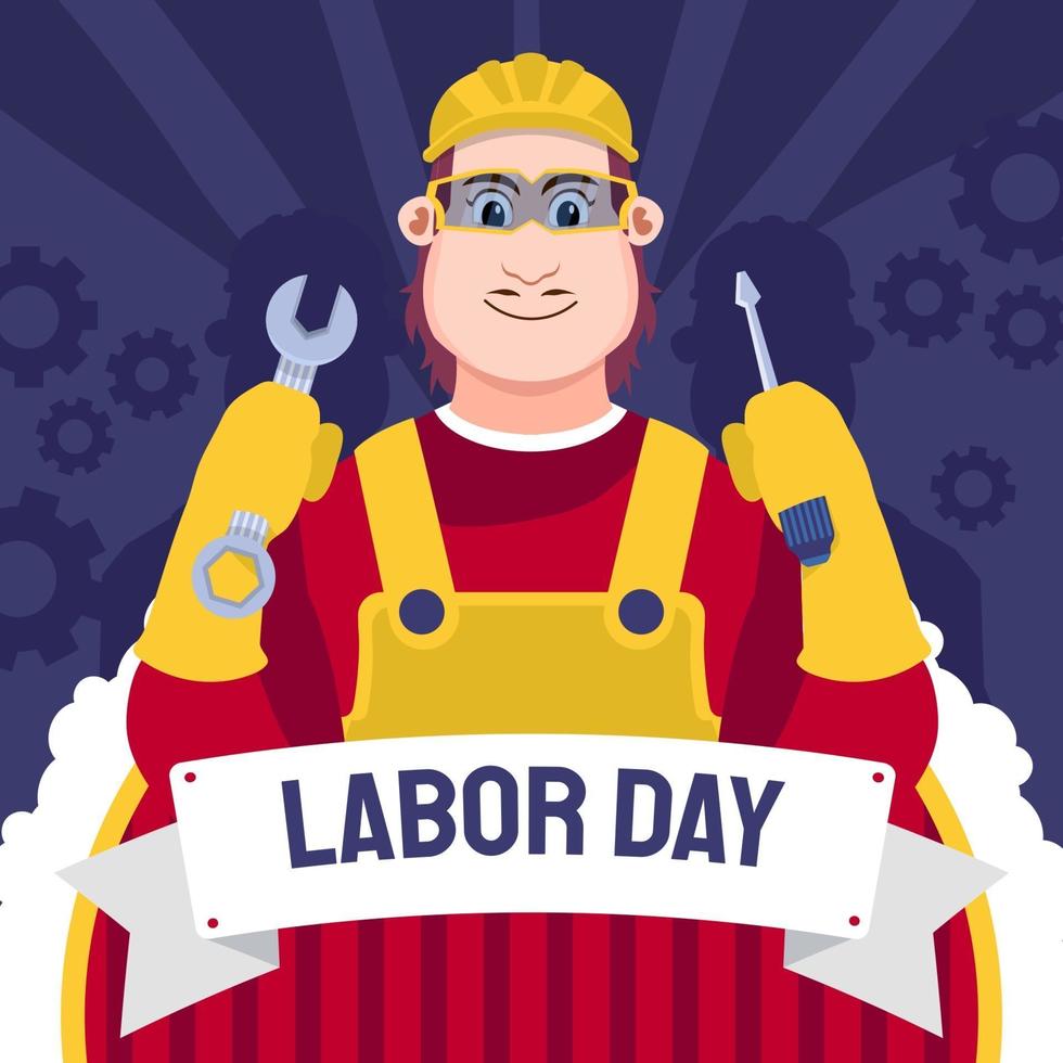 Labor Day Worker vector