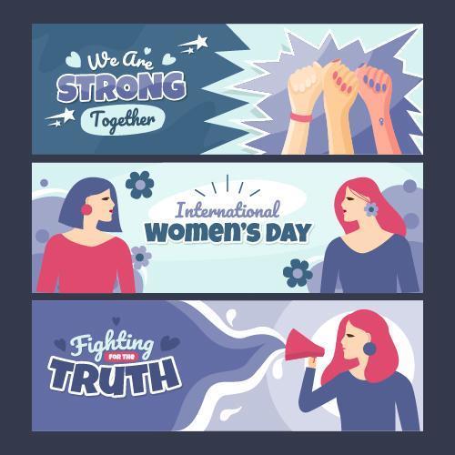 Womens Day Awareness Banner vector