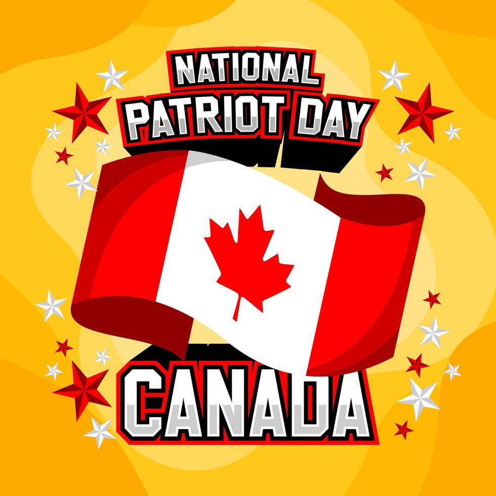 día nacional del patriota canadá vector